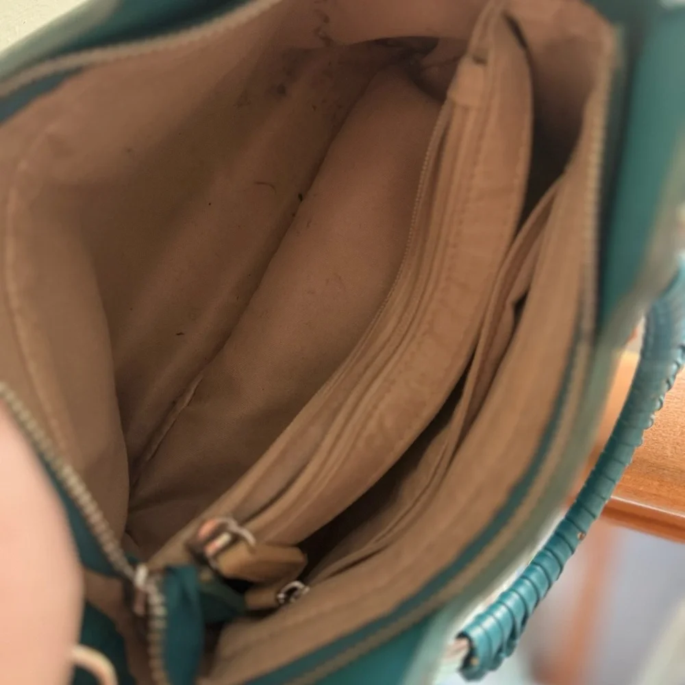 Mini Whipstitch handle marine blue/Teal bag - Picture 4 of 4